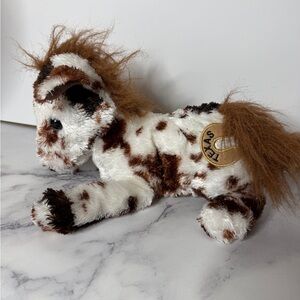 Wishpets Plush Horse Stuffed Animal Brown and White Appaloosa